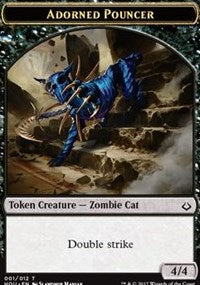 Adorned Pouncer // Warrior Double-sided Token [Hour of Devastation Tokens] | Cards and Coasters CA