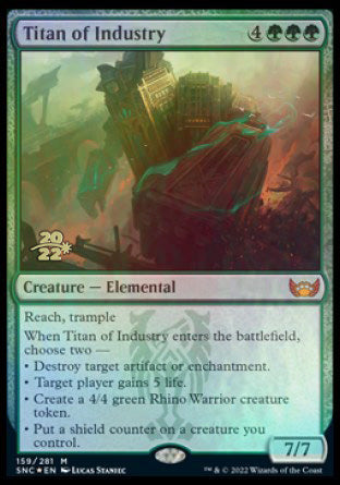 Titan of Industry [Streets of New Capenna Prerelease Promos] | Cards and Coasters CA