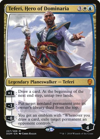 Teferi, Hero of Dominaria [Dominaria] | Cards and Coasters CA