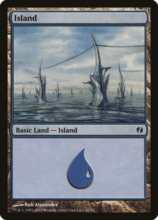 Island (41) [Duel Decks: Venser vs. Koth] | Cards and Coasters CA