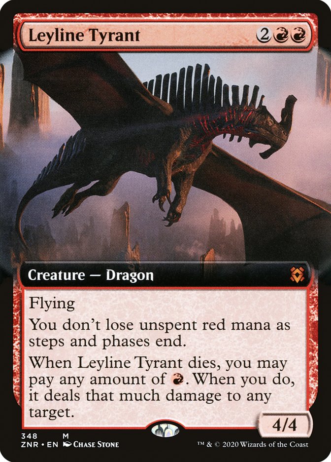 Leyline Tyrant (Extended Art) [Zendikar Rising] | Cards and Coasters CA