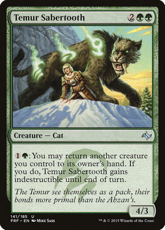 Temur Sabertooth [Fate Reforged] | Cards and Coasters CA