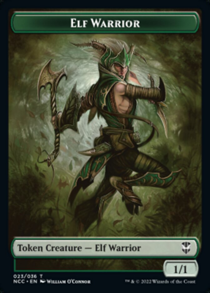 Elf Warrior // Wurm Double-sided Token [Streets of New Capenna Commander Tokens] | Cards and Coasters CA