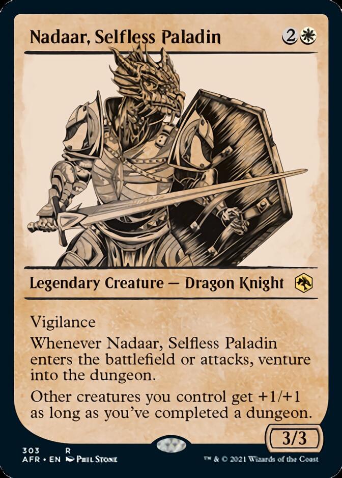 Nadaar, Selfless Paladin (Showcase) [Dungeons & Dragons: Adventures in the Forgotten Realms] | Cards and Coasters CA