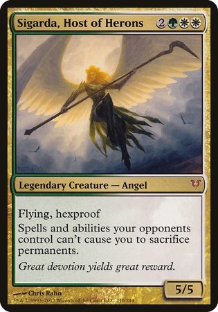 Sigarda, Host of Herons (Oversized) [Open the Helvault] | Cards and Coasters CA