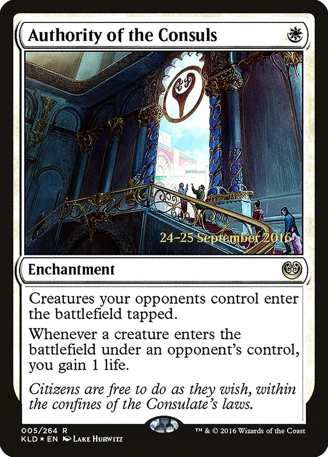 Authority of the Consuls  [Kaladesh Prerelease Promos] | Cards and Coasters CA