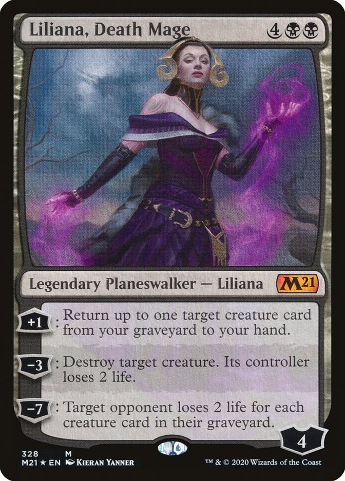 Liliana, Death Mage [Core Set 2021] | Cards and Coasters CA