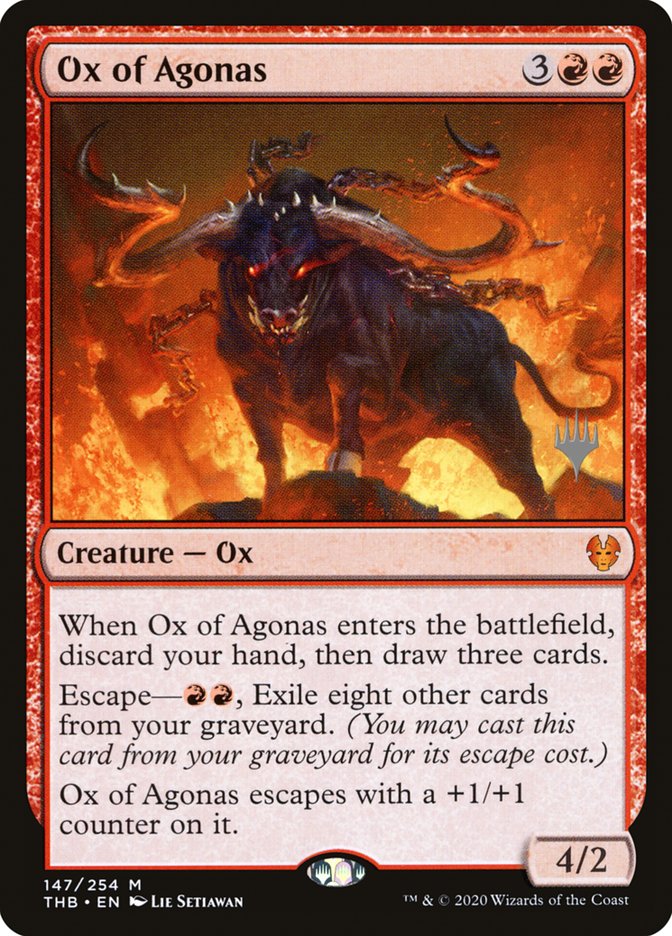 Ox of Agonas (Promo Pack) [Theros Beyond Death Promos] | Cards and Coasters CA