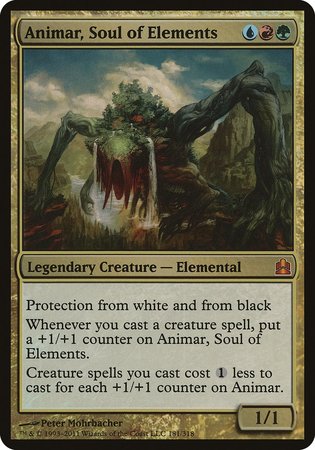 Animar, Soul of Elements (Oversized) [Commander 2011 Oversized] | Cards and Coasters CA