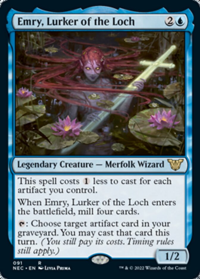 Emry, Lurker of the Loch [Kamigawa: Neon Dynasty Commander] | Cards and Coasters CA