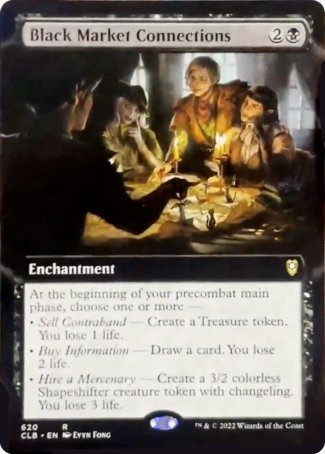Black Market Connections (Extended Art) [Commander Legends: Battle for Baldur's Gate] | Cards and Coasters CA