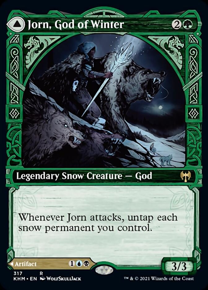 Jorn, God of Winter // Kaldring, the Rimestaff (Showcase) [Kaldheim] | Cards and Coasters CA