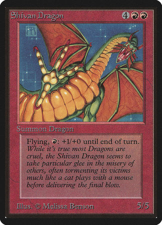 Shivan Dragon [Limited Edition Beta] | Cards and Coasters CA