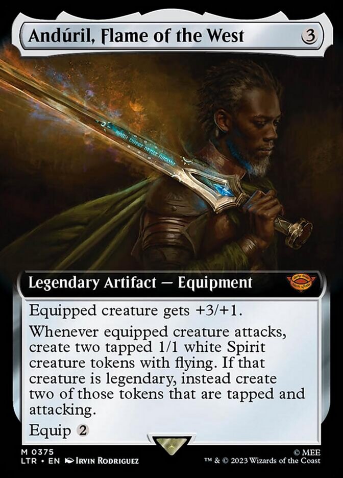 Anduril, Flame of the West (Extended Art) [The Lord of the Rings: Tales of Middle-Earth] | Cards and Coasters CA