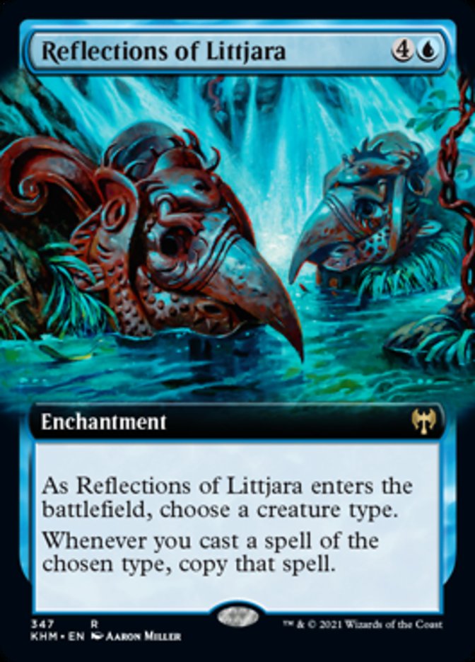 Reflections of Littjara (Extended Art) [Kaldheim] | Cards and Coasters CA