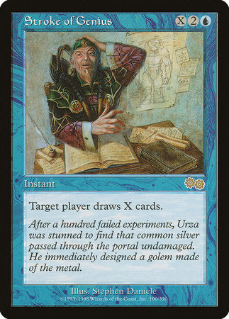 Stroke of Genius [Urza's Saga] | Cards and Coasters CA