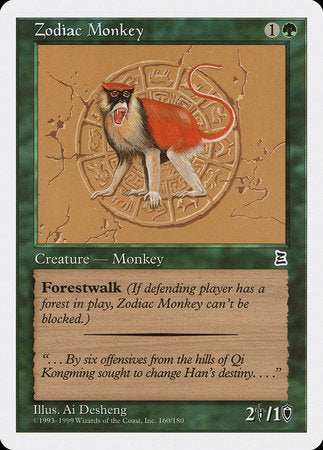 Zodiac Monkey [Portal Three Kingdoms] | Cards and Coasters CA