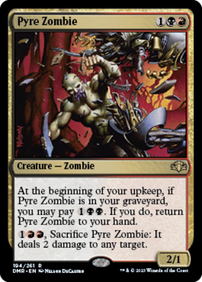 Pyre Zombie [Dominaria Remastered] | Cards and Coasters CA