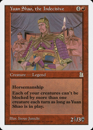 Yuan Shao, the Indecisive [Portal Three Kingdoms] | Cards and Coasters CA