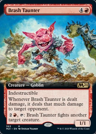 Brash Taunter (Extended Art) [Core Set 2021] | Cards and Coasters CA