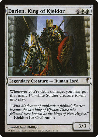 Darien, King of Kjeldor [Coldsnap] | Cards and Coasters CA