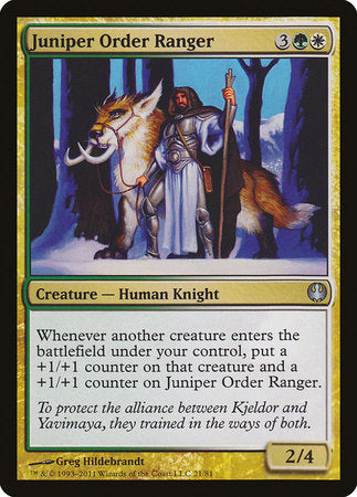 Juniper Order Ranger [Duel Decks: Knights vs. Dragons] | Cards and Coasters CA
