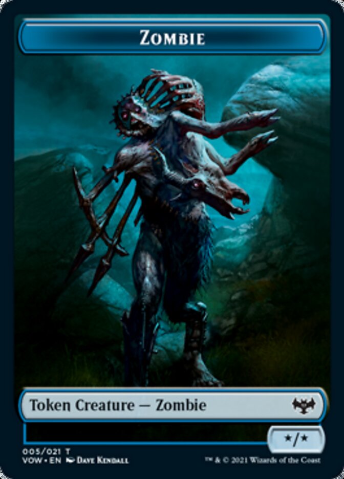 Zombie Token (005) [Innistrad: Crimson Vow Tokens] | Cards and Coasters CA