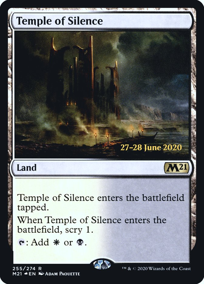 Temple of Silence  [Core Set 2021 Prerelease Promos] | Cards and Coasters CA