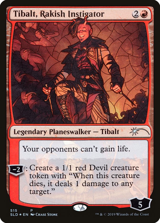 Tibalt, Rakish Instigator (Stained Glass) [Secret Lair Drop Promos] | Cards and Coasters CA