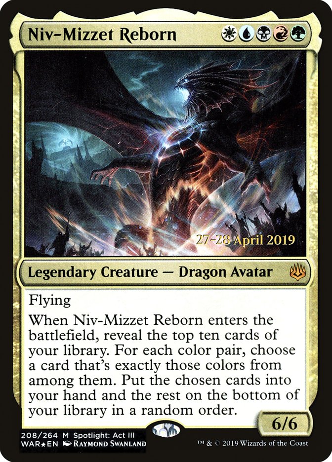 Niv-Mizzet Reborn  [War of the Spark Prerelease Promos] | Cards and Coasters CA