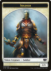 Soldier // Spirit Double-sided Token [Commander 2014 Tokens] | Cards and Coasters CA
