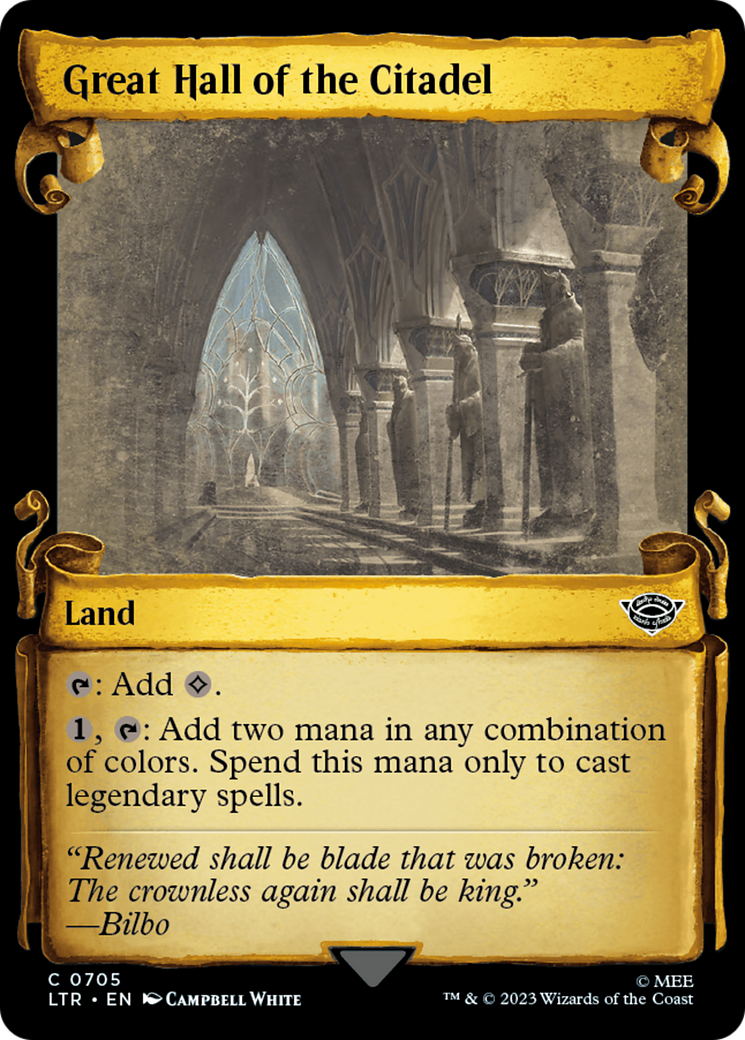 Great Hall of the Citadel [The Lord of the Rings: Tales of Middle-Earth Showcase Scrolls] | Cards and Coasters CA