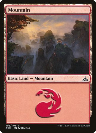 Mountain [Rivals of Ixalan] | Cards and Coasters CA