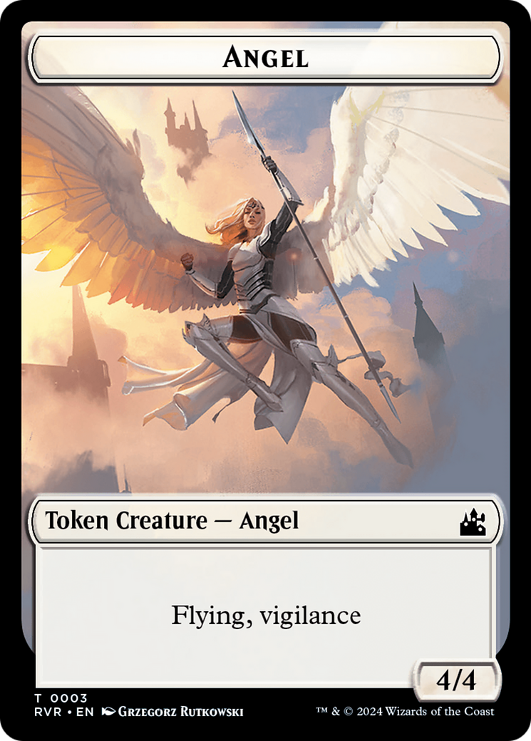 Angel Token (0003) [Ravnica Remastered Tokens] | Cards and Coasters CA