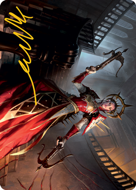 Bloodthirsty Adversary Art Card (Gold-Stamped Signature) [Innistrad: Midnight Hunt Art Series] | Cards and Coasters CA