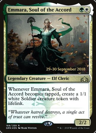 Emmara, Soul of the Accord [Guilds of Ravnica Promos] | Cards and Coasters CA