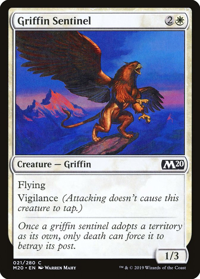 Griffin Sentinel [Core Set 2020] | Cards and Coasters CA