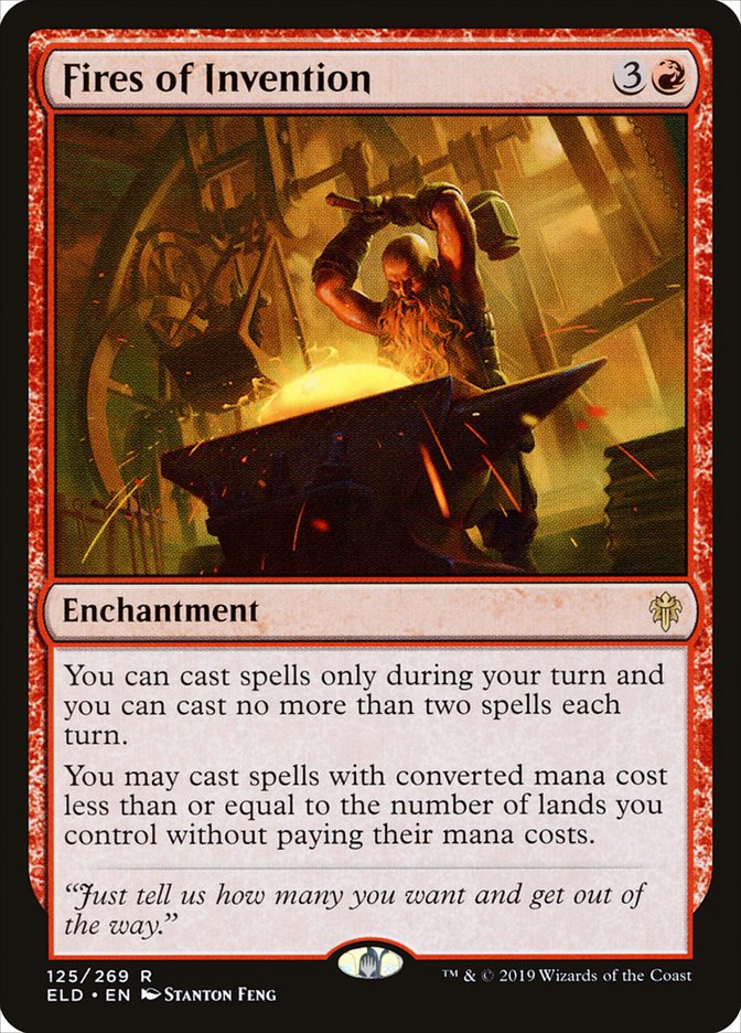 Fires of Invention [Throne of Eldraine] | Cards and Coasters CA