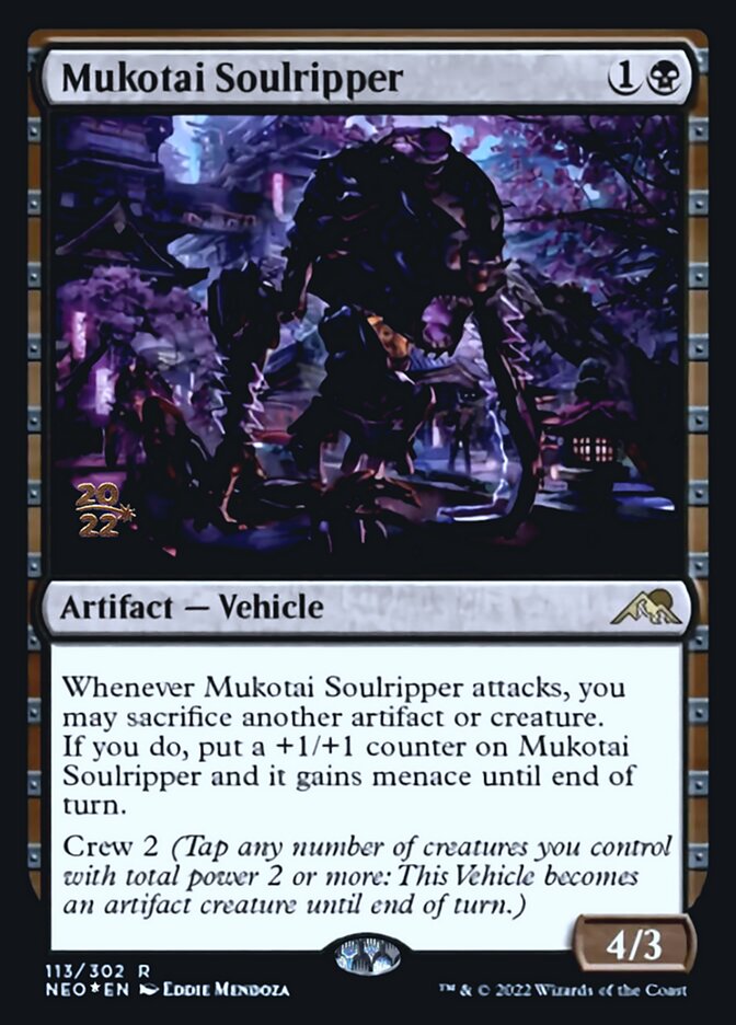 Mukotai Soulripper [Kamigawa: Neon Dynasty Prerelease Promos] | Cards and Coasters CA