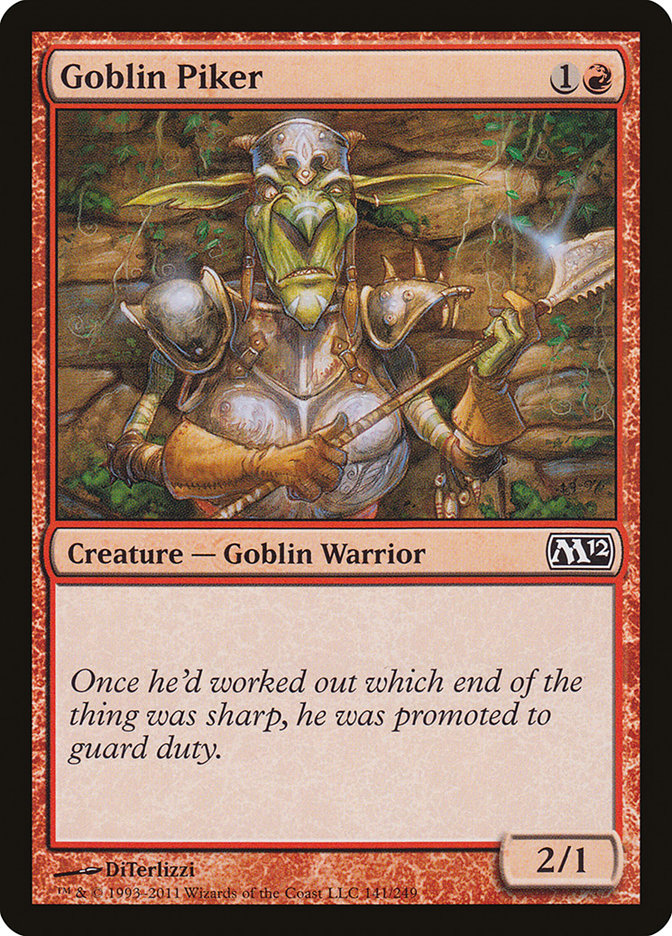 Goblin Piker [Magic 2012] | Cards and Coasters CA