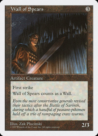 Wall of Spears [Fifth Edition] | Cards and Coasters CA