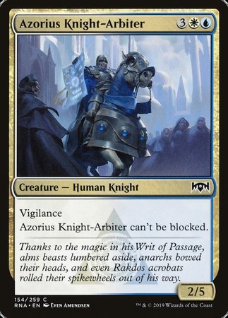 Azorius Knight-Arbiter [Ravnica Allegiance] | Cards and Coasters CA