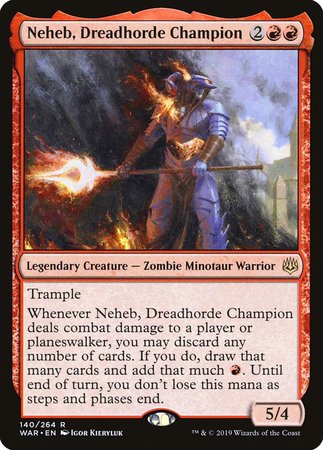 Neheb, Dreadhorde Champion [War of the Spark] | Cards and Coasters CA