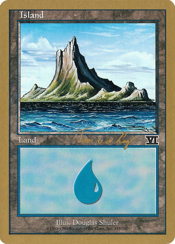 Island (tvdl335) (Tom van de Logt) [World Championship Decks 2000] | Cards and Coasters CA