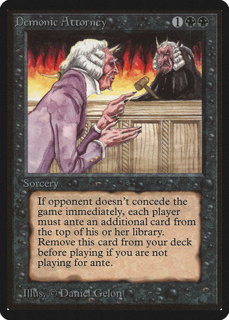 Demonic Attorney [Limited Edition Beta] | Cards and Coasters CA