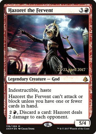 Hazoret the Fervent [Amonkhet Promos] | Cards and Coasters CA