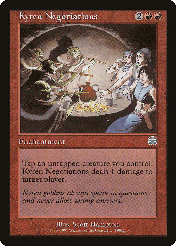 Kyren Negotiations [Mercadian Masques] | Cards and Coasters CA