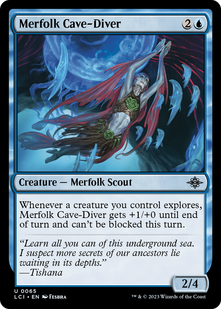 Merfolk Cave-Diver [The Lost Caverns of Ixalan] | Cards and Coasters CA