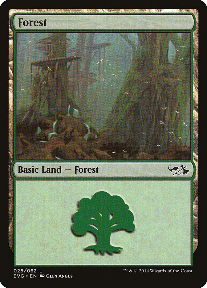 Forest (28) (Elves vs. Goblins) [Duel Decks Anthology] | Cards and Coasters CA