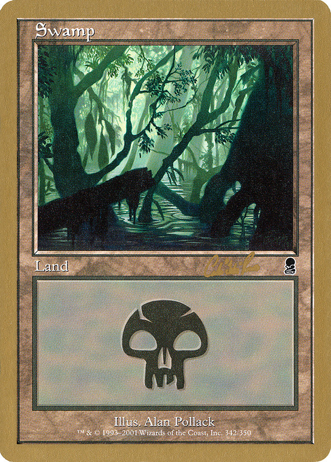 Swamp (cr342) (Carlos Romao) [World Championship Decks 2002] | Cards and Coasters CA